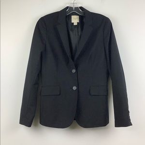 J. Crew Suiting Wool Single Breasted Blazer in Black